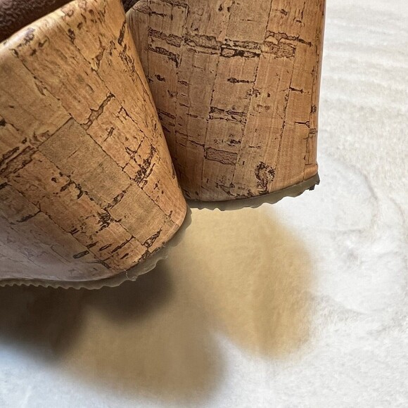 Skechers Cali Beverlee Wedge Sandal Women’s 11 Taupe Tan Metallic Shimmer - Picture 7 of 8